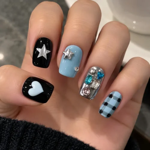 3D Star Press-On Nails_clivia