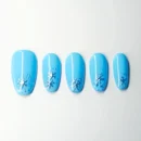 Clivia Blue Snowflake Press-On Nails