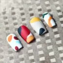 Clivia Graffiti Colorblock Press-On Nails