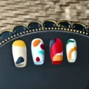 Clivia Graffiti Colorblock Press-On Nails
