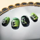 Clivia Shiny Cat Eye with Cute Cat Pattern Nails