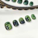 Clivia Shiny Cat Eye with Cute Cat Pattern Nails