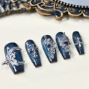 Clivia Butterfly on the Moon Gradient Press-On Nails