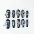 Clivia Butterfly on the Moon Gradient Press-On Nails