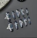 Clivia Butterfly on the Moon Gradient Press-On Nails