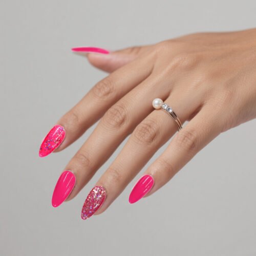 Clivia Shiny Pink Press-On Nail Kit