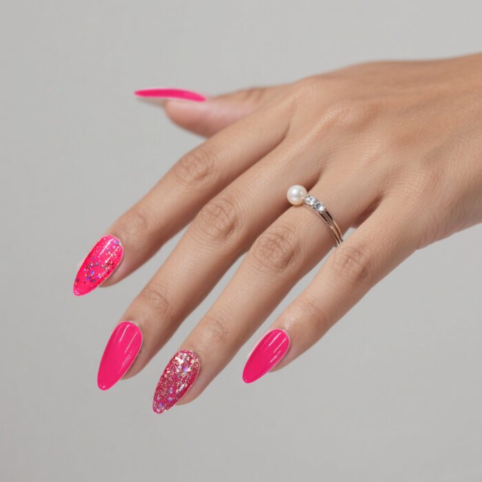 Clivia Shiny Pink Press-On Nail Kit