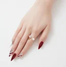 Clivia Red Colorblock Press-On Nails