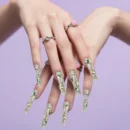 Clivia Silver Press-On Nails – Diamond Glint Design